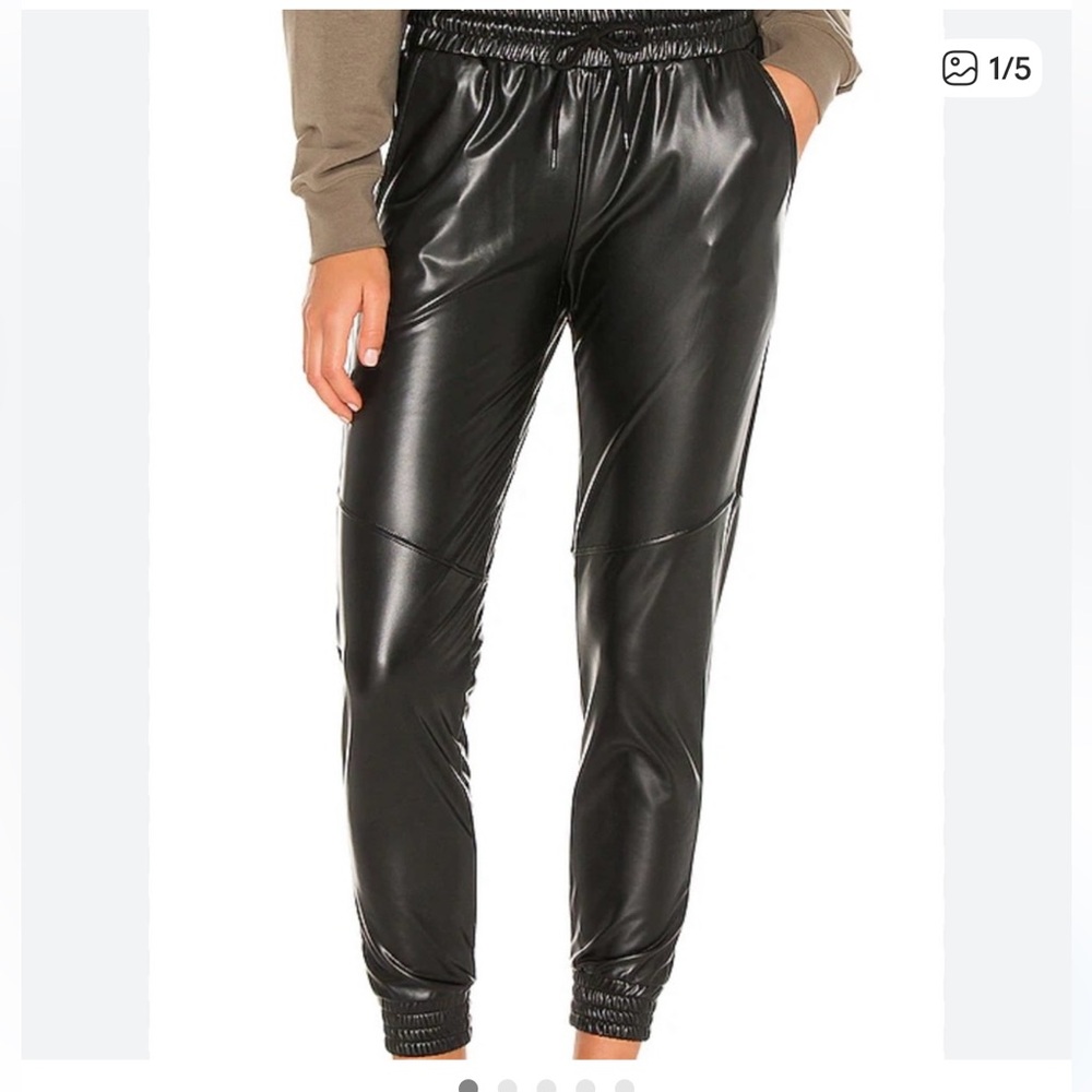 LA Made Shay Vegan Leather Joggers